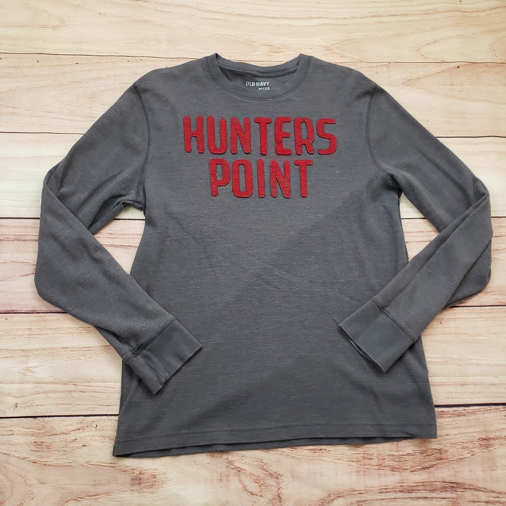 Old Navy Hunters Point Shirt Mens Large Gray Long Sleeve Pullover Crewneck‎ Top